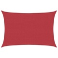 vidaXL Sonnensegel 160 g/m² Rot 3,5x4,5 m HDPE