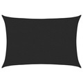 vidaXL Sonnensegel 160 g/m² Schwarz 2,5x4 m HDPE