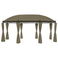 vidaXL Pavillon mit Vorhängen 520x349x255 cm Taupe 180 g/m²