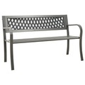 vidaXL Gartenbank 125 cm Stahl Grau