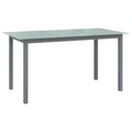vidaXL, vidaXL Gartentisch Hellgrau 150x90x74 cm Aluminium und Glas