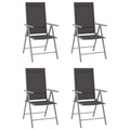 vidaXL Gartenstühle Klappbar 4 Stk. Textilene Schwarz