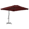 vidaXL Sonnenschirm mit Stahlmast Bordeauxrot 250x250x230 cm