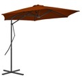 vidaXL Sonnenschirm mit Stahlmast Terracotta-Rot 300x230 cm
