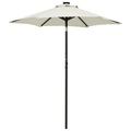 vidaXL Sonnenschirm mit LED-Leuchten Sandfarben 200x211cm Aluminium