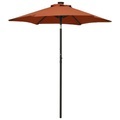 vidaXL Sonnenschirm mit LED-Leuchten Terrakottarot 200x211cm Aluminium