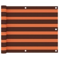 vidaXL Balkon-Sichtschutz Orange und Braun 75x600 cm Oxford-Gewebe