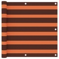 vidaXL Balkon-Sichtschutz Orange und Braun 90x500 cm Oxford-Gewebe