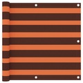 vidaXL Balkon-Sichtschutz Orange und Braun 90x600 cm Oxford-Gewebe