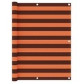 vidaXL Balkon-Sichtschutz Orange und Braun 120x400 cm Oxford-Gewebe
