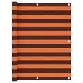 vidaXL Balkon-Sichtschutz Orange und Braun 120x500 cm Oxford-Gewebe