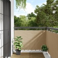 vidaXL Balkon-Sichtschutz Beige 90x300 cm Oxford-Gewebe