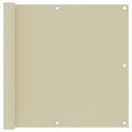 vidaXL Balkon-Sichtschutz Creme 90x500 cm Oxford-Gewebe
