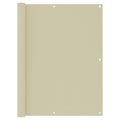 vidaXL Balkon-Sichtschutz Creme 120x300 cm Oxford-Gewebe