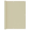 vidaXL Balkon-Sichtschutz Creme 120x500 cm Oxford-Gewebe