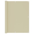 vidaXL Balkon-Sichtschutz Creme 120x600 cm Oxford-Gewebe