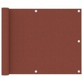 vidaXL Balkon-Sichtschutz Terracotta-Rot 75x500 cm Oxford-Gewebe