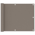 vidaXL Balkon-Sichtschutz Taupe 75x400 cm Oxford-Gewebe