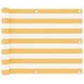 vidaXL Balkon-Sichtschutz Weiß und Gelb 75x300 cm Oxford-Gewebe