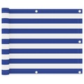 vidaXL, vidaXL Balkon-Sichtschutz Weiß und Blau 75x300 cm Oxford-Gewebe