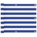 vidaXL Balkon-Sichtschutz Weiß und Blau 75x400 cm Oxford-Gewebe