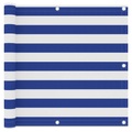 vidaXL Balkon-Sichtschutz Weiß und Blau 90x300 cm Oxford-Gewebe