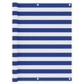 vidaXL Balkon-Sichtschutz Weiß und Blau 120x600 cm Oxford-Gewebe