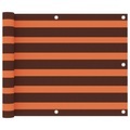 vidaXL Balkon-Sichtschutz Orange und Braun 75x400 cm Oxford-Gewebe
