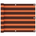 vidaXL Balkon-Sichtschutz Orange und Braun 75x500 cm Oxford-Gewebe