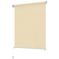 vidaXL Außenrollo Creme 80x140 cm HDPE