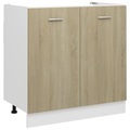 vidaXL Spülenunterschrank Sonoma-Eiche 80x46x81,5 cm Spanplatte