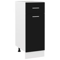 vidaXL Schubunterschrank Schwarz 30x46x81,5 cm Spanplatte