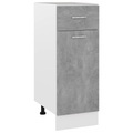 vidaXL Schubunterschrank Betongrau 30x46x81,5 cm Spanplatte