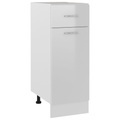vidaXL Schubunterschrank Hochglanz-Weiß 30x46x81,5 cm Spanplatte