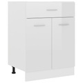 vidaXL Schubunterschrank Hochglanz-Weiß 60x46x81,5 cm Spanplatte