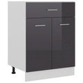 vidaXL Schubunterschrank Hochglanz-Grau 60x46x81,5 cm Spanplatte