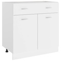 vidaXL Schubunterschrank Weiß 80x46x81,5 cm Spanplatte