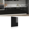 vidaXL, vidaXL Geschirrspülerblende Hochglanz-Schwarz 45x3x67 cm Spanplatte