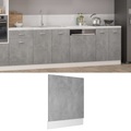 vidaXL, vidaXL Geschirrspülerblende Betongrau 59,5x3x67 cm Spanplatte
