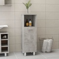 vidaXL Badezimmerschrank Betongrau 30x30x95 cm Spanplatte
