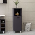 vidaXL Badezimmerschrank Hochglanz-Grau 30x30x95 cm Spanplatte