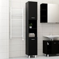 vidaXL Badezimmerschrank Schwarz 30x30x179 cm Spanplatte