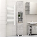 vidaXL Badezimmerschrank Betongrau 30x30x179 cm Spanplatte