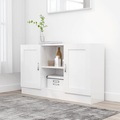 vidaXL Sideboard Weiß 120x30,5x70 cm Spanplatte
