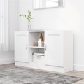 vidaXL Sideboard Hochglanz-Weiß 120x30,5x70 cm Spanplatte