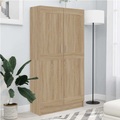 vidaXL Bücherregal Sonoma-Eiche 82,5x30,5x150 cm Spanplatte