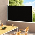 vidaXL Ausziehbare Seitenmarkise 180x300 cm Schwarz