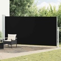 vidaXL Ausziehbare Seitenmarkise 180x500 cm Schwarz