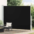 vidaXL Ausziehbare Seitenmarkise 220x300 cm Schwarz