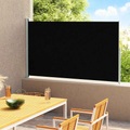 vidaXL Ausziehbare Seitenmarkise 220x300 cm Schwarz